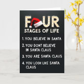 おもしろいサンタライフのクリスマスカード4ステージ カード (黄色い花)