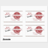 おもしろいサンタ特産クリスマス 長方形シール (シート)