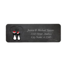 おもしろいサンタ猫カップルのクリスマスチョークボード