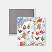 おもしろいサンタ マグネット (正面/裏面)