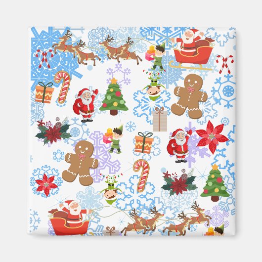 おもしろいサンタ マグネット (正面)