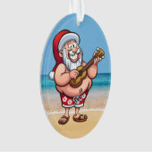 おもしろいサンタ – 背面を参照 –  オーナメント (正面)