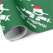 おもしろいサンタDJミュージックデジェイカスタムクリスマス ラッピングペーパー (ロールコーナー)