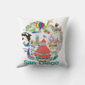おもしろいサンディエゴカリフォルニア クッション (裏面)
