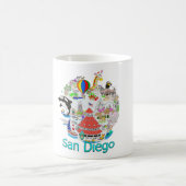 おもしろいサンディエゴカリフォルニア コーヒーマグカップ (中央)