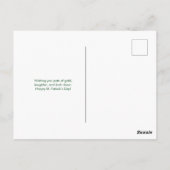 おもしろいサンパトリックの日シャムロックと帽子 ポストカード (裏面)