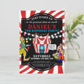 おもしろいサーカスチルドレン |カーニバル誕生日 招待状 (スタンド正面)