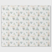 おもしろいサーカスバニー風船パターン赤ちゃんシャワー ラッピングペーパー (フラット)