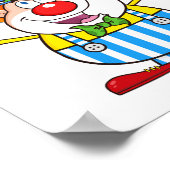 おもしろいサーカスピエロジャグリングボール ポスター (角)