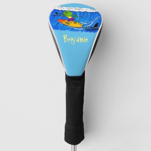 おもしろいサーフィン ゴルフヘッドカバー (正面)