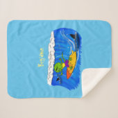 おもしろいサーフィン シェルパブランケット (正面(横))