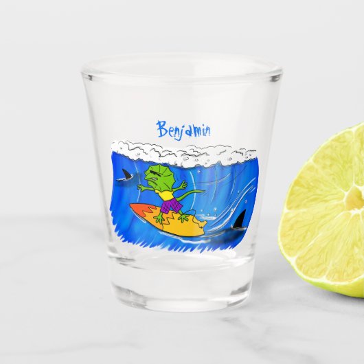 おもしろいサーフィン ショットグラス (正面)
