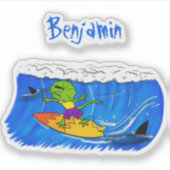 おもしろいサーフィン シール (正面)