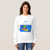 おもしろいサーフィン スウェットシャツ (正面フル)