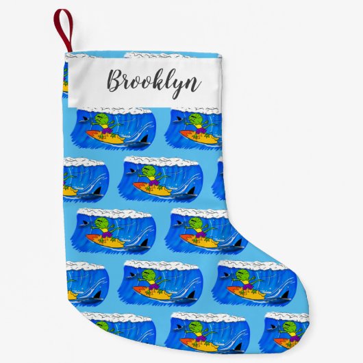 おもしろいサーフィン スモールクリスマスストッキング (正面)