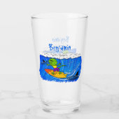 おもしろいサーフィン タンブラーグラス (裏面)