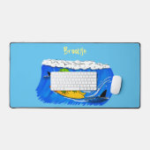 おもしろいサーフィン デスクマット (キーボード&マウス)