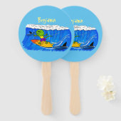 おもしろいサーフィン ハンドファン (正面&裏面)