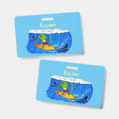 おもしろいサーフィン バッジ (表裏)