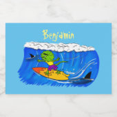 おもしろいサーフィン フードラベル (シングルラベル)