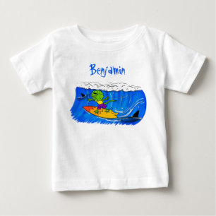 おもしろいサーフィン ベビーTシャツ