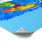 おもしろいサーフィン ポスター (角)