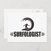 おもしろいサーフィン ポストカード (正面/裏面)