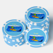 おもしろいサーフィン ポーカーチップ (積み重ね)