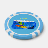 おもしろいサーフィン ポーカーチップ (シングル)