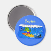 おもしろいサーフィン マグネット (正面/裏面)