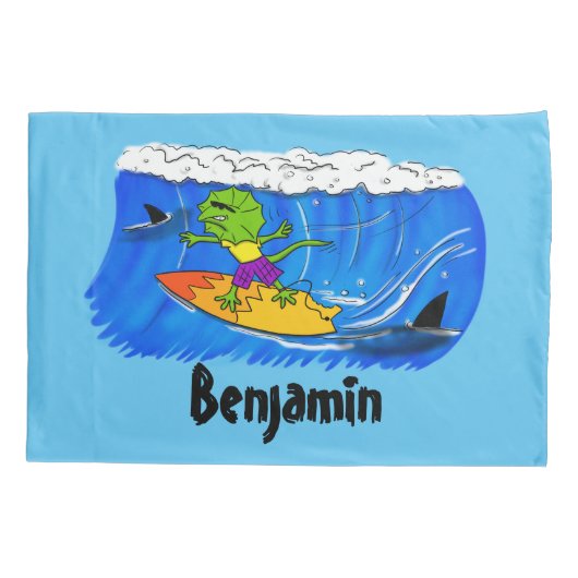 おもしろいサーフィン 枕カバー (裏面)