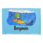 おもしろいサーフィン 枕カバー (正面)