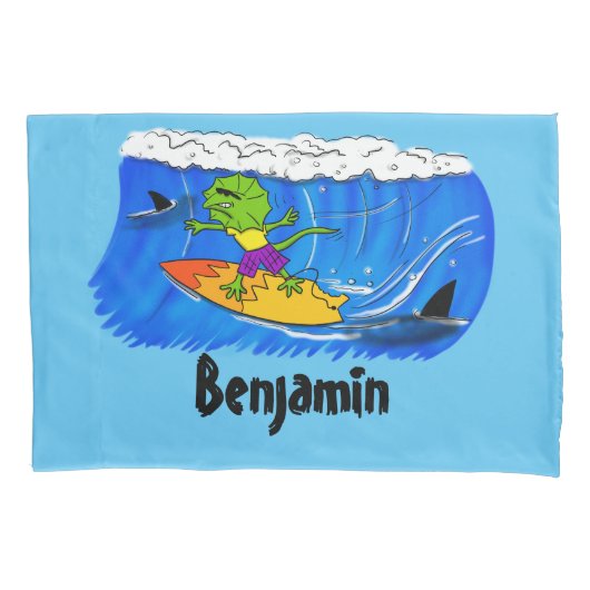 おもしろいサーフィン 枕カバー (正面)