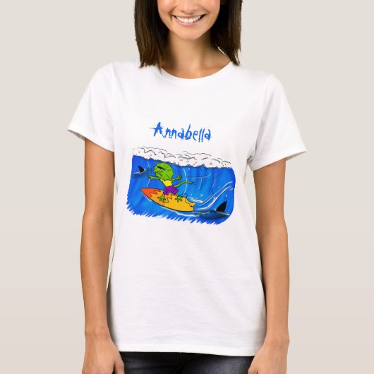 おもしろいサーフィン Tシャツ (正面)
