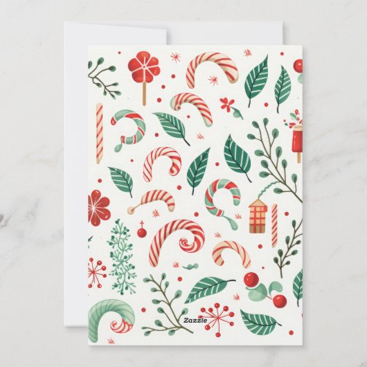 おもしろいサ親愛タ写真クリスマス シーズンカード (裏面)