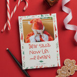 おもしろいサ親愛タ写真クリスマス シーズンカード<br><div class="desc">サンタおもしろい親愛ーが説明しよう！クリスマスホリデーカード。このおもしろいとフェスティバルホリデーのフラットカードでクリスマスの挨拶を送る。手書きの引用文とタイポグラフィを備えシンプルている。名前と写真を追加してパーソナライズ。</div>