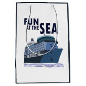 おもしろいザシークルーズ ミディアムペーパーバッグ (正面)