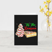 おもしろいザシーズンクリスマスツリーケーキデビー カード (黄色い花)