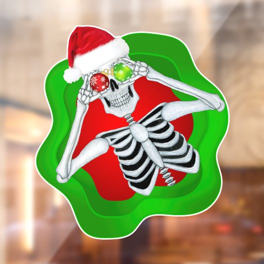 おもしろいシェイプの(ばちゃばちゃ)跳ねるスケルトンオーナメント ウィンドウサイン (シート2)