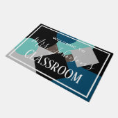 おもしろいシェイプ先生の教室ウェルカムドアマット ドアマット (アングル)