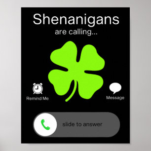 おもしろいシェナニガンがSt patricks day・アイルランド語を呼び出す ポスター