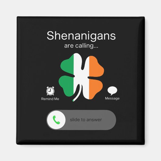 おもしろいシェナニガンがSt patricks day・アイルランド語を呼び出す マグネット (正面)