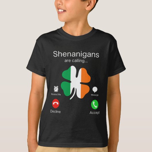 おもしろいシェナニガンがSt patricks day・アイルランド語を呼び出す Tシャツ (正面)