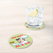 おもしろいシェフコースター（カスタマイズ可能） ラウンドペーパーコースター (インサイチュ)