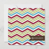 おもしろいシェブロンクリスマスパーティの招待状 招待状 (裏面)