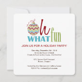 おもしろいシェブロンクリスマスパーティの招待状 招待状 (正面)