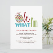 おもしろいシェブロンクリスマスパーティの招待状 招待状 (スタンド正面)