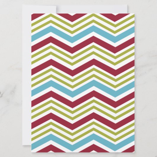 おもしろいシェブロンクリスマスパーティの招待状 招待状 (裏面)