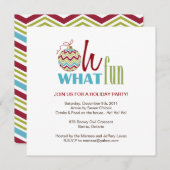 おもしろいシェブロンクリスマスパーティの招待状 招待状 (正面/裏面)