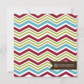 おもしろいシェブロンクリスマスパーティの招待状 招待状 (裏面)